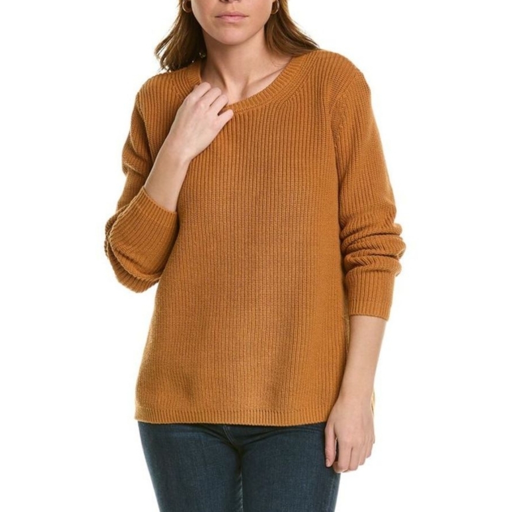 525 America Emma Sweater Knit Cotton Caramel crewneck